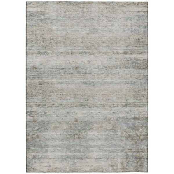 Chantille Machine Washable Indoor/Outdoor Abstract ACN2154 Granite 5 ft. x 7 ft. 6 in. Area Rug