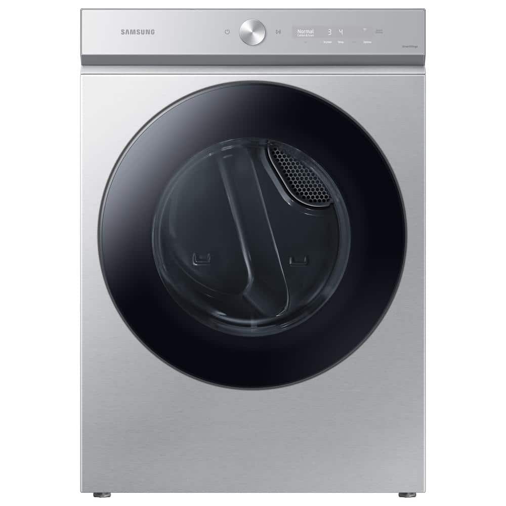 Samsung Bespoke 7.6 cu. ft. Ultra-Capacity Vented Gas Dryer in Silver Steel with Super Speed Dry and AI Smart Dial