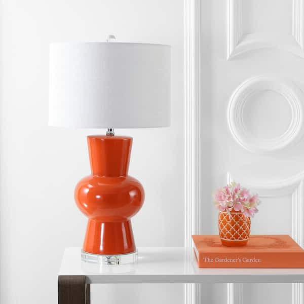 coral ceramic table lamp