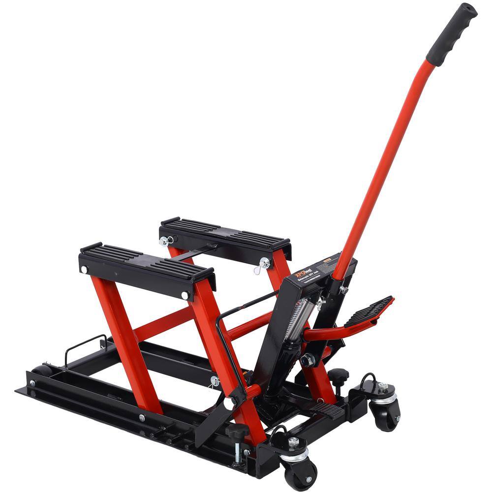 1500 lbs Capacity Portable Hydraulic Motorcycle Lift Jack with 4-Wheels price history on PriceWatchPro