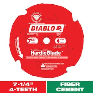 7-1/4in. x 4-Teeth HardieBlade Saw Blade for Fiber Cement