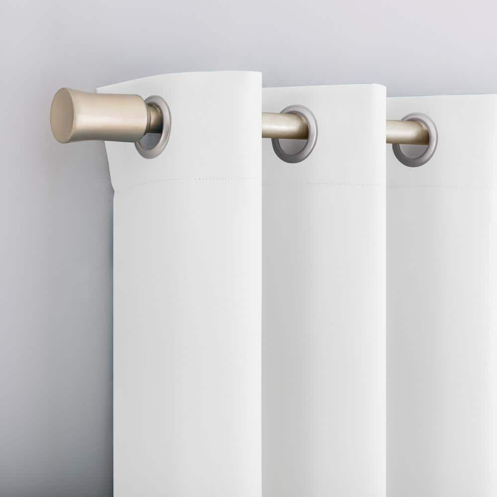 White Light-Filtering Polyester Grommet Curtain Panel 54"x63"