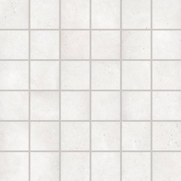 Bedrosians Sample-Area 51 White 2 in. x 2 in. Geometric Matte Porcelain Mosaic Tile