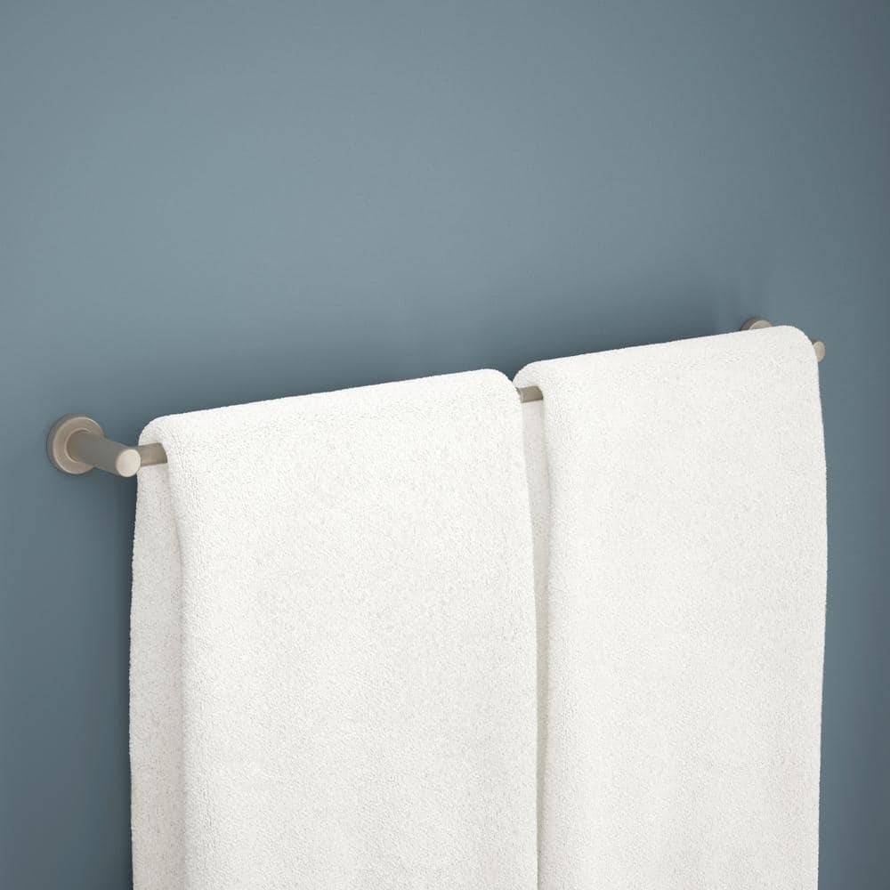 Brushed Nickel Adjustable Wall Mounted Double Towel Bar