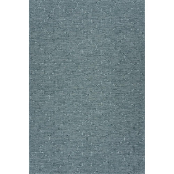 Elyara Trellis Aqua 8 ft. x 10 ft. Outdoor Area Rug