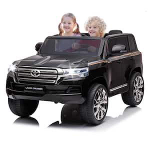 Asypets Electric Kids Ride-On Car SUV - 2-Seater Licensed Land Cruiser, 12V with Remote Control, Black