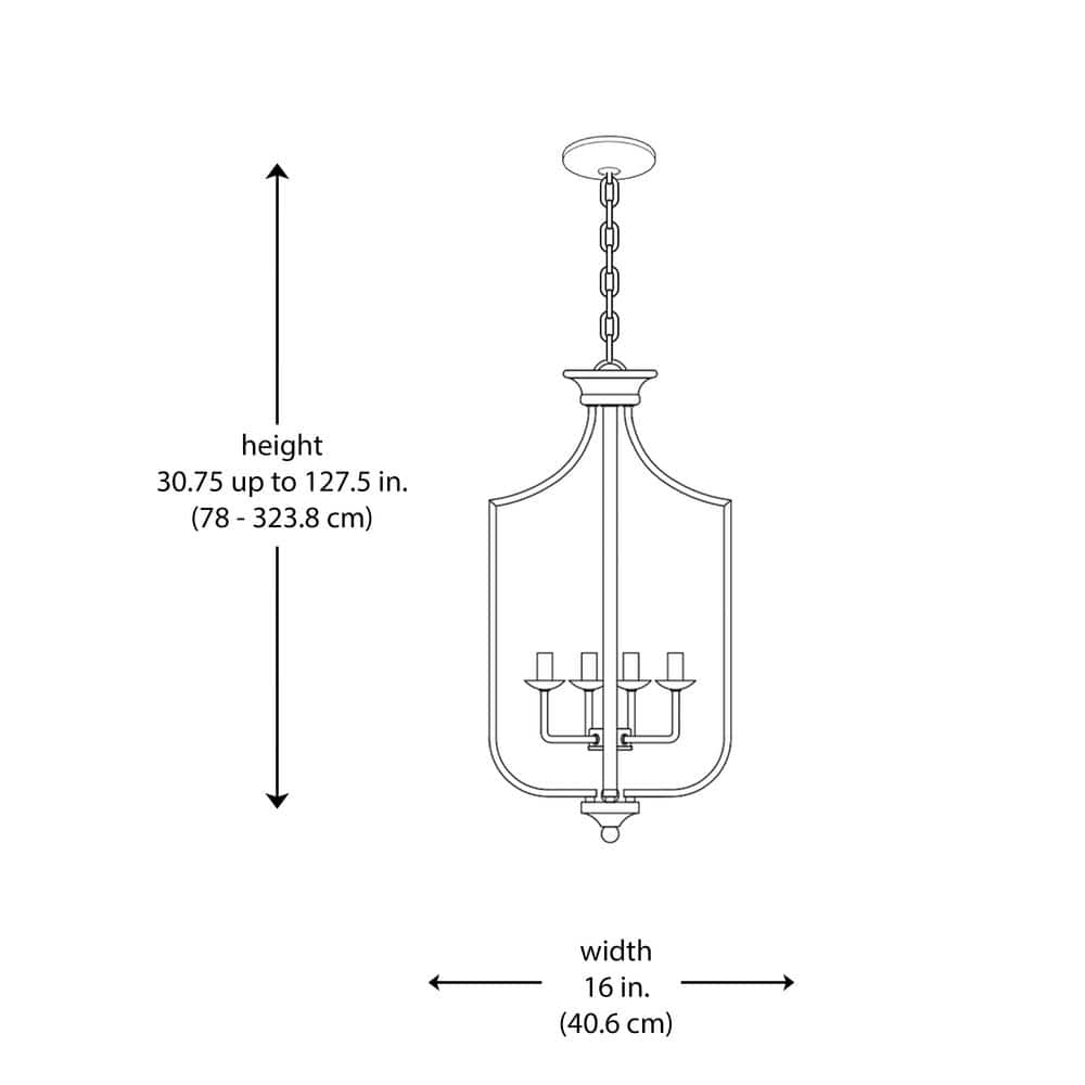 Hillcrest Brushed Nickel 4-Light 16" Wide Classic Pendant