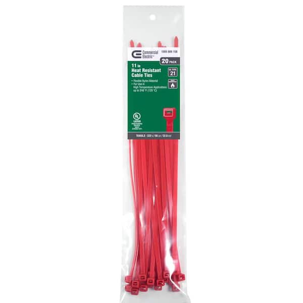 11 in. Heat Resistant Cable Tie (20-Pack)