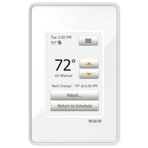 Ditra-Heat Programmable Touchscreen Thermostat, Bright White