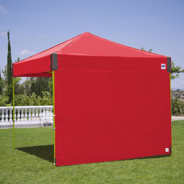 10 ft. Red Sidewall, Zipper-Free, Fits E-Z UP 10 ft. x 10 ft. Straight Leg Shelters (Not Included)