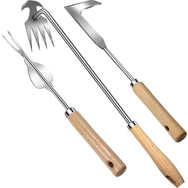 16in. Weeder 12in. Weeder 12in. L-Shaped Weeder Stainless Steel Set for Crack Patio Paver Moss Crevice Removal 3 Pack