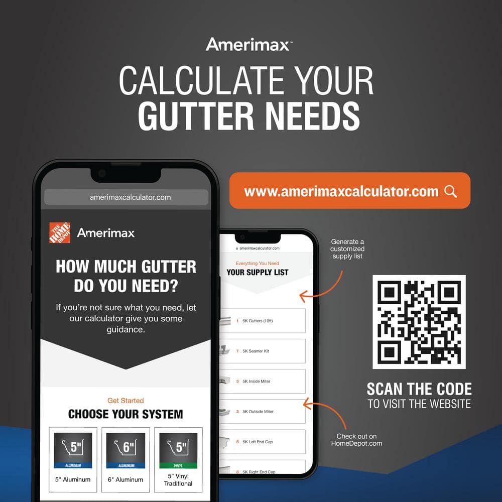 2PACK..Amerimax Home Products 5 in. x 10 ft. White Aluminum K-Style Gutter