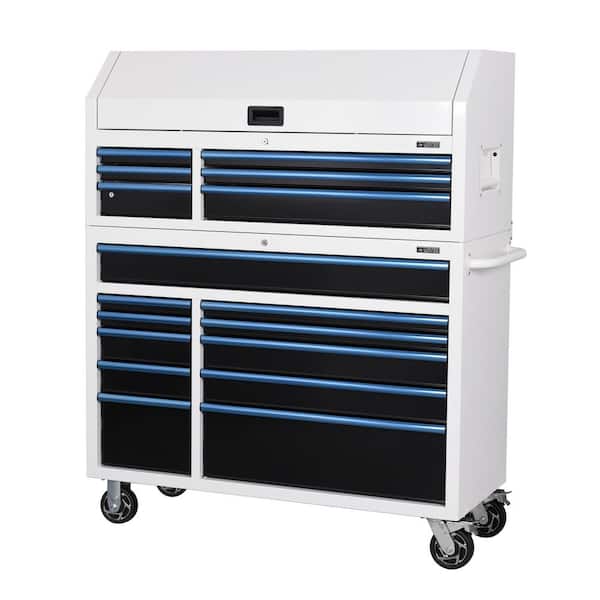 Husky Limited Edition 52 in. 17-Drawer White Tool Chest Combo