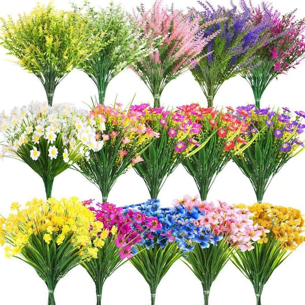 60 Bundles 13.8 in. Multi-Colored 15 Styles UV Resistant