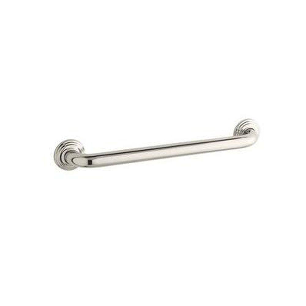 KOHLER Traditional 18 in. Screw Grab Bar in Vibrant Polished Nickel K