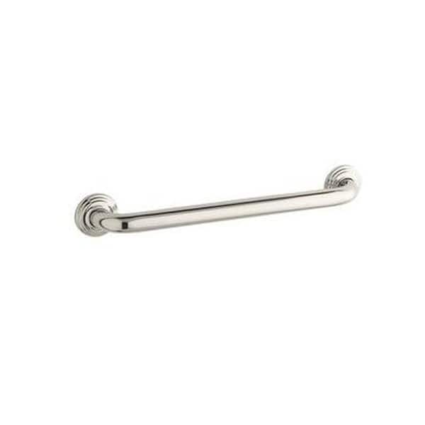 KOHLER Traditional 18 in. Screw Grab Bar in Vibrant Polished Nickel