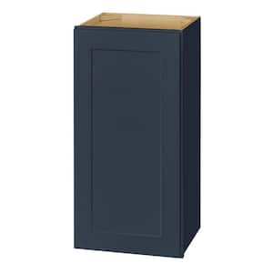 Avondale 15 in. W x 12 in. D x 30 in. H Ready to Assemble Plywood Shaker Wall Kitchen Cabinet in Ink Blue