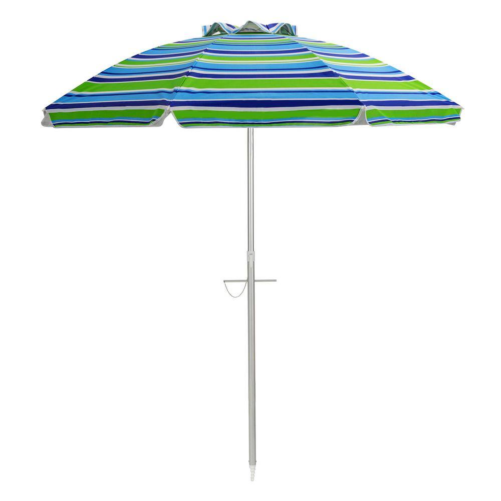 6.5 ft. Aluminum Outdoor Beach Umbrella without Weight Base with Carry Bag in Green price history on PriceWatchPro