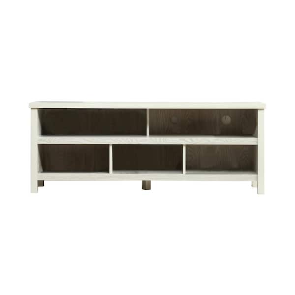cadeninc 58 in. White TV Stand Fits TVs Up to 65 in.