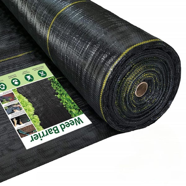 Cisvio 8 ft. x 100 ft. Fabric Weed Barrier Landscape with U-Shaped Securing Pegs, Heavy-Duty Block Gardening Mat Weed Control