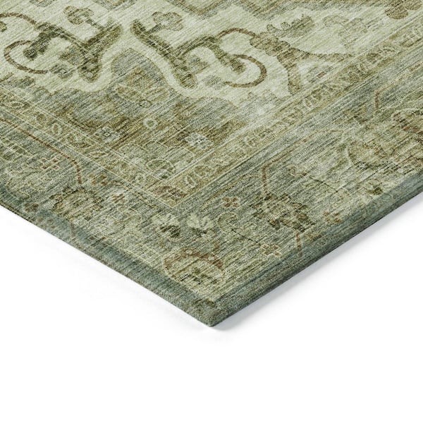 Chantille Machine Washable Indoor/Outdoor Abstract ACN2164 Sage 8 ft. x 10 ft. Area Rug