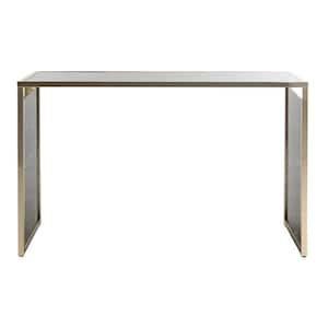 Kylie 48 in. Black/Gold Wood Console Table