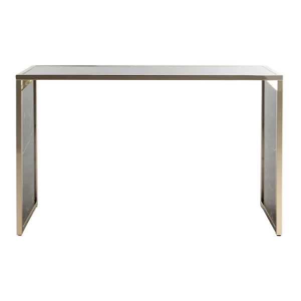 SAFAVIEH Kylie 48 in. Black/Gold Wood Console Table