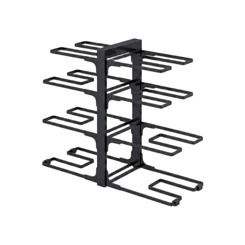 8-Tier Heavy Duty Adjustable Pan Organizer Rack for Kitchen Cabinet Storage and Organization