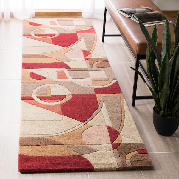 Rodeo Drive 3 ft. x 16 ft. Beige/Multi Abstract Geometric Runner Rug