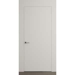 Invisible Frameless 24 in. x 80 in. Left-Hand Primed White Wood Single Prehung Interior Door w/ Concealed Hinges