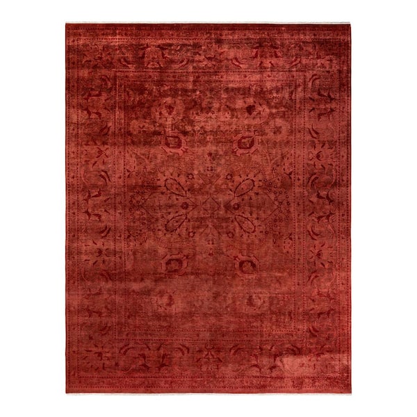 Solo Rugs Vibrance Brown 9 ft. x 12 ft. Solid Wool Indoor Area Rug