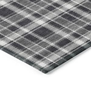 Chantille ACN563 Black 1 ft. 8 in. x 2 ft. 6 in. Machine Washable Indoor/Outdoor Geometric Area Rug