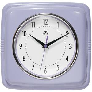 Square Retro Lilac Wall Clock