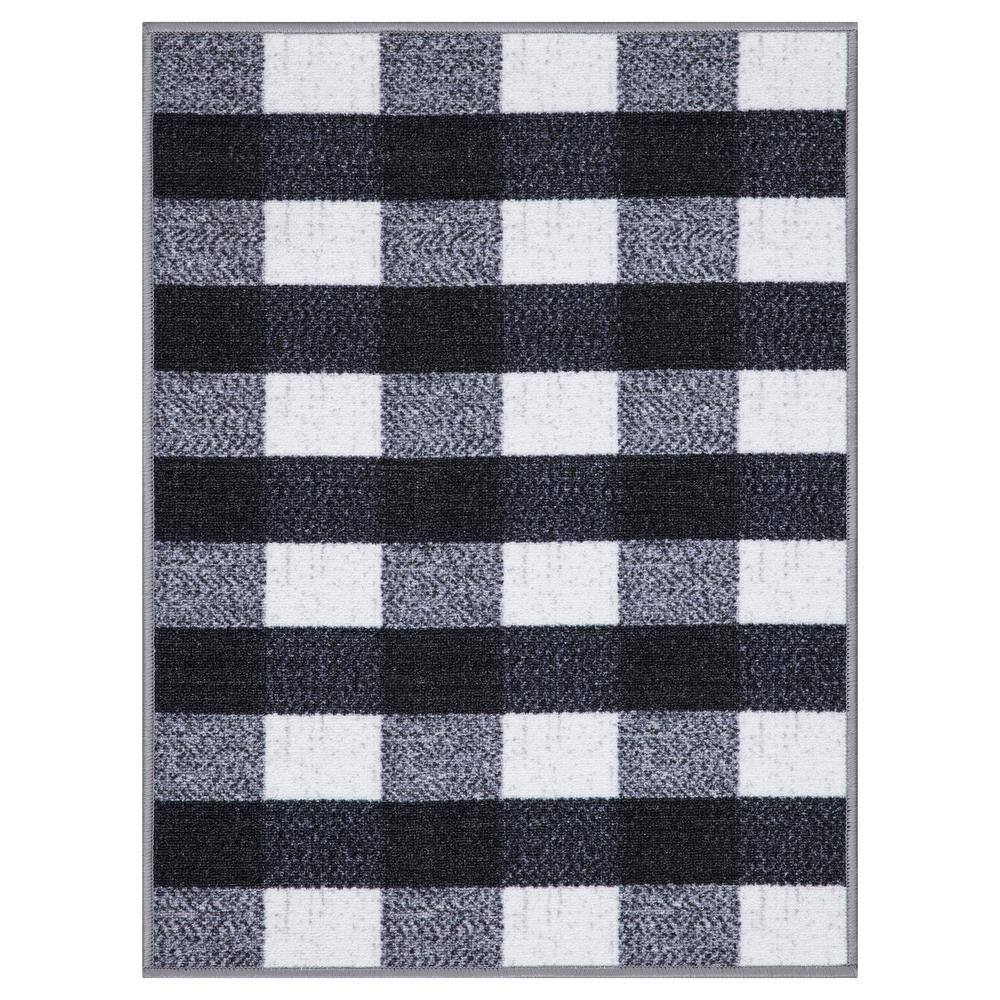 Ottomanson Ottohome Collection Non-Slip Checkered Buffalo Plaid 2x3 ...