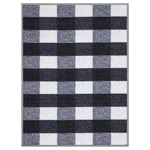 Ottomanson Non Shedding Washable Wrinkle-free Flatweave Border 2x3 Area Rug/Entryway  Mat, 2 ft.x3 ft.,Light Gray/Multicolor LSB7402-2X3 - The Home Depot