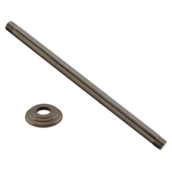 Westbrass 1/2 in. IPS x 19 in. Round Ceiling Mount Shower Arm with Flange, Oil Rubbed Bronze