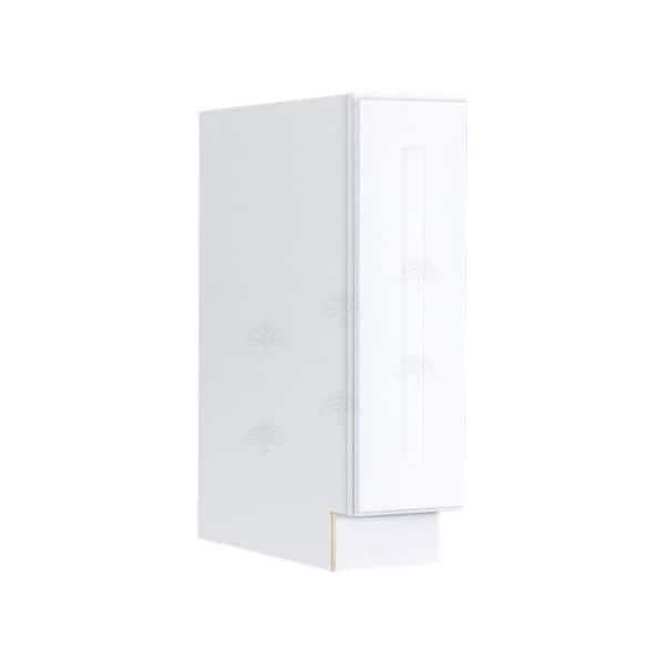 Lancaster White Plywood Shaker Stock Assembled Base Spice Rack Kitchen Cabinet 9 in. W x 34.5 in. H x 24 in. D