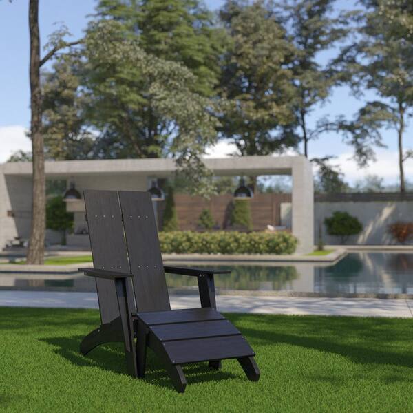 Resin adirondack deals chairs with footrest