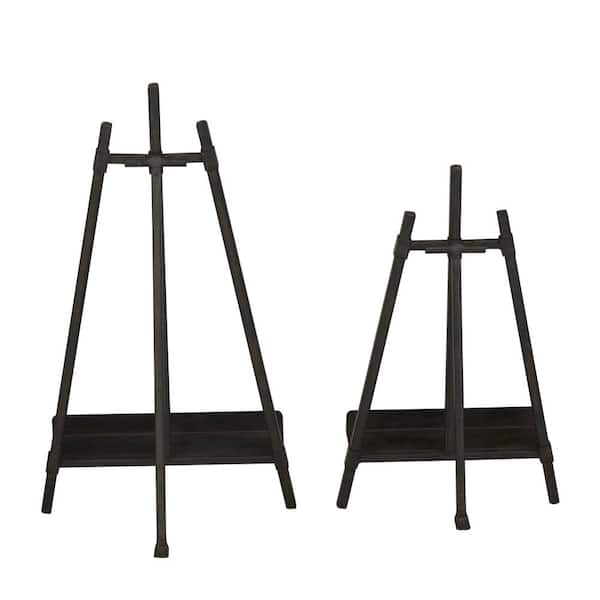  Floor-Standing Easel Stand with Decorative Embellishments and  Adjustable Hooks, 71.25 inches Tall, Steel Construction - Black : Arts,  Crafts & Sewing