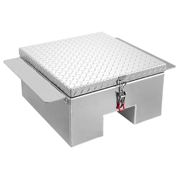 Truck Bed Tool Box, Heavy Duty Aluminum Tool Box, Storage Toolbox Chest Organizer, 30.3 in., Silver, Truck Tool Box