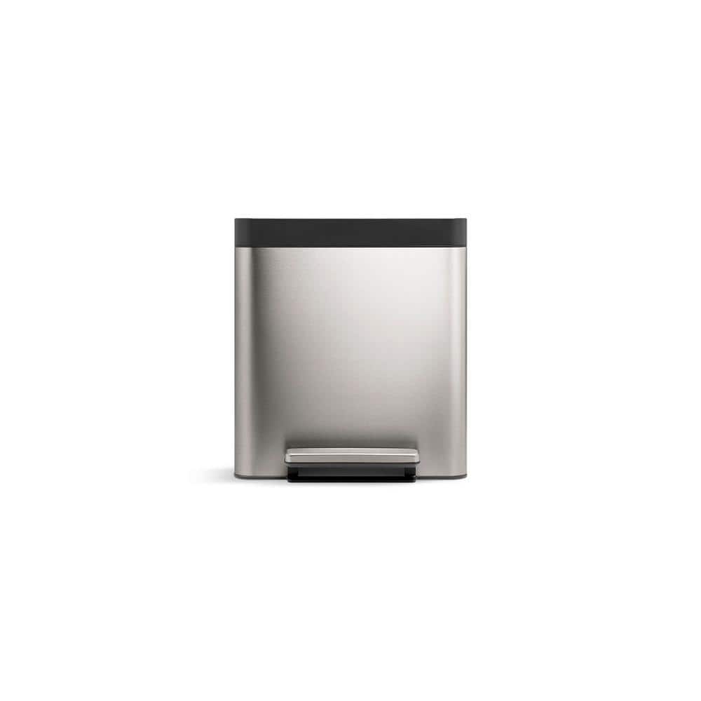 8-Gallon Stainless Steel Step Trash Can with Pedal