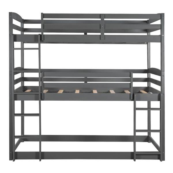 Qualfurn Moorcroft Gray Twin Over, Bunk Bed Pins Home Depot