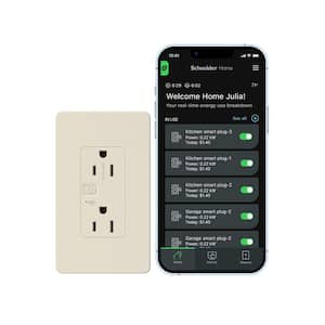 X Series 15 Amp 125-Volt Tamper Resistant Indoor Matter Smart Wi-Fi Energy Monitoring Duplex Outlet  Receptacle Matte