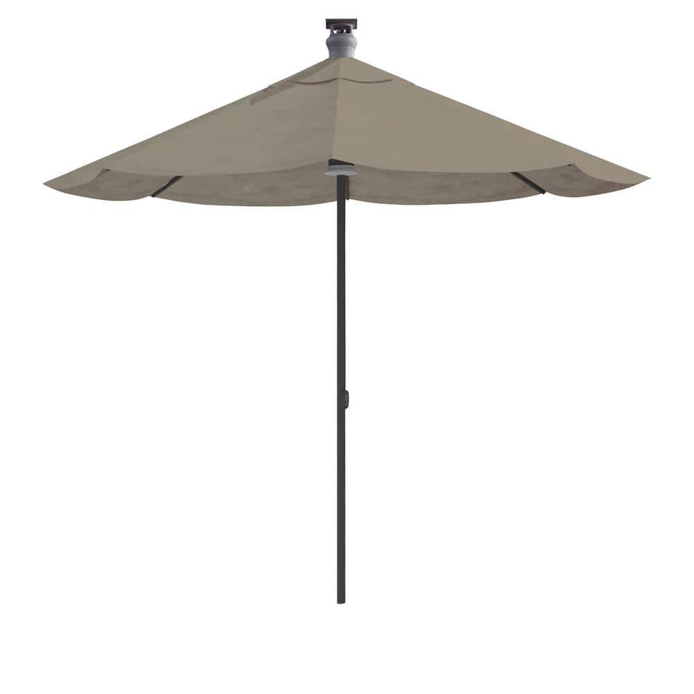 Zeus & Ruta 9 ft. Aluminium Smart Market Patio Umbrella in Dove Gray ...