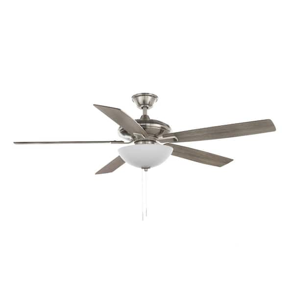 Hampton Bay Abbeywood 60 In Led Brushed Nickel Ceiling Fan With Light Kit Yg882a Bn Led Brushed Nickel Ceiling Fan, Harbor Breeze Ceiling Fan No Remote