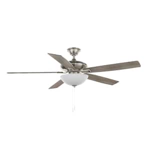 Abbeywood 60 in. LED Brushed Nickel Ceiling Fan With Light Kit