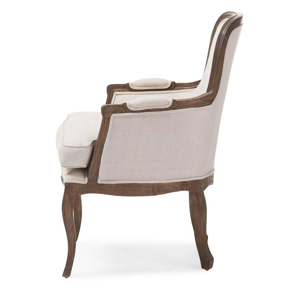 Napoleon Traditional French Accent Chair with Ash Wood Frame