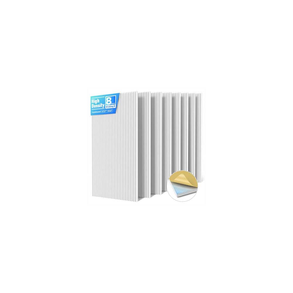 "47. 2 in. x 23. 6 in. x 0. 36"" 8-Pack Large Acoustic Panelsound Absorbing Selfadhesive 3D Vertical Soundproof Wallpanel" price history on PriceWatchPro
