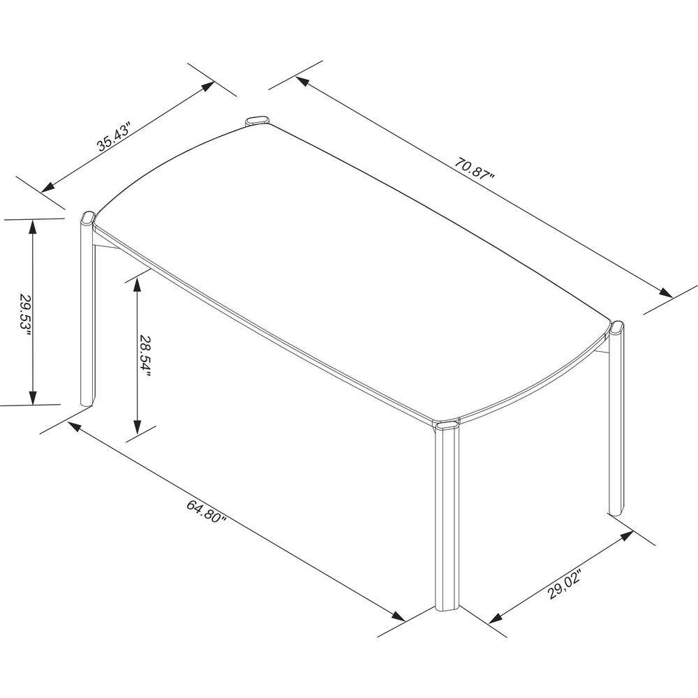 Matte White Rectangular Dining Table with Eucalyptus Wood Legs