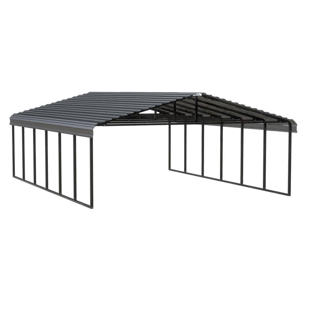 ARROW 20 ft. x 29 ft. x 9 ft. Charcoal Carport (CPHC202909)